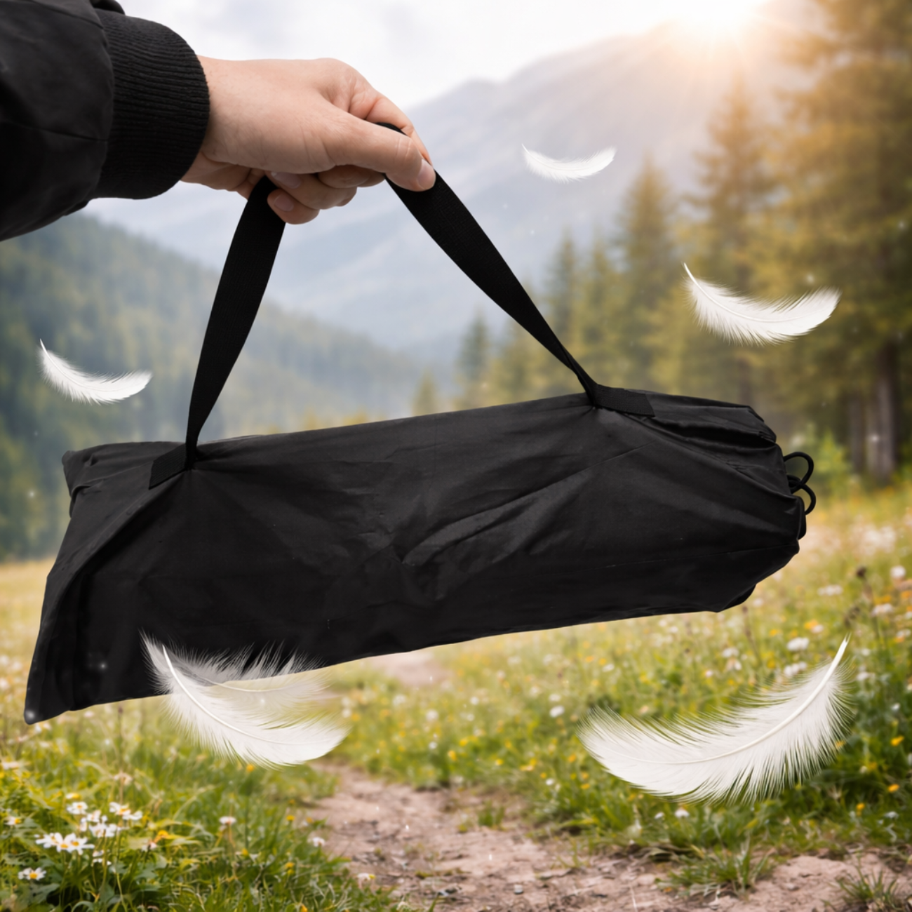 Faltbarer Camping-Bodenstuhl
