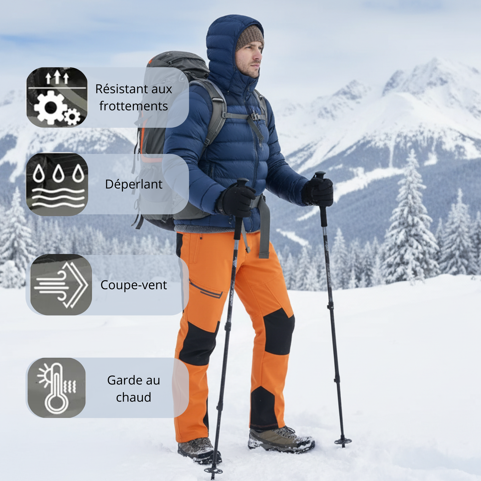 Thermo-Wanderhose Fleecefutter | Berggrat
