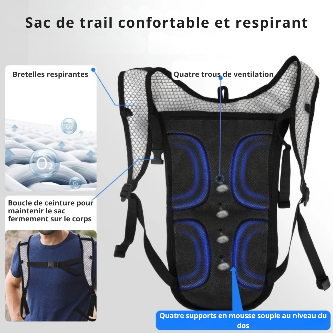 Trailrucksack mit 2L-Trinkblase | Berggrat