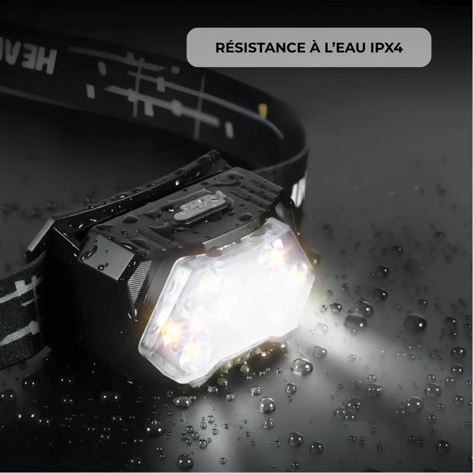 Wasserdichte 9-LED-Stirnlampe | Berggrat