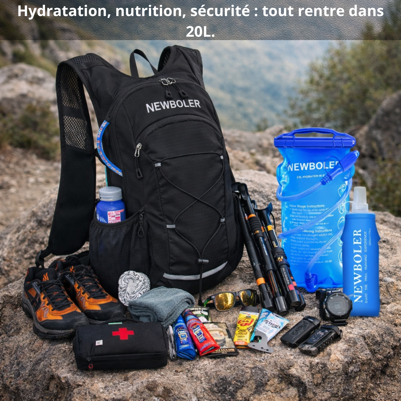 Trail-Rucksack 20L Trinksystem | Berggrat
