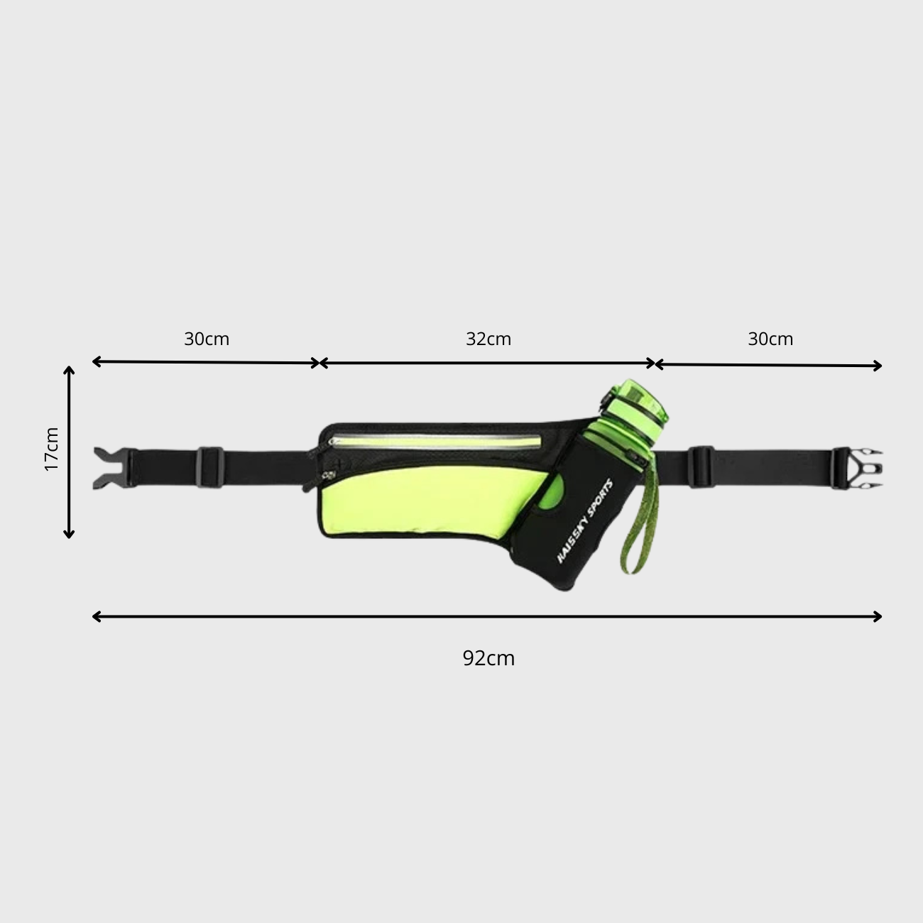 Unisex Trailgürtel mit Flasche | Berggrat