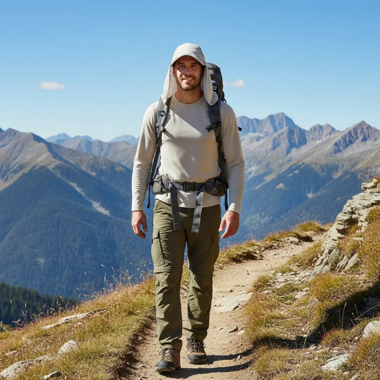 UV-Schutz-Cap mit Nackenschutz | Berggrat