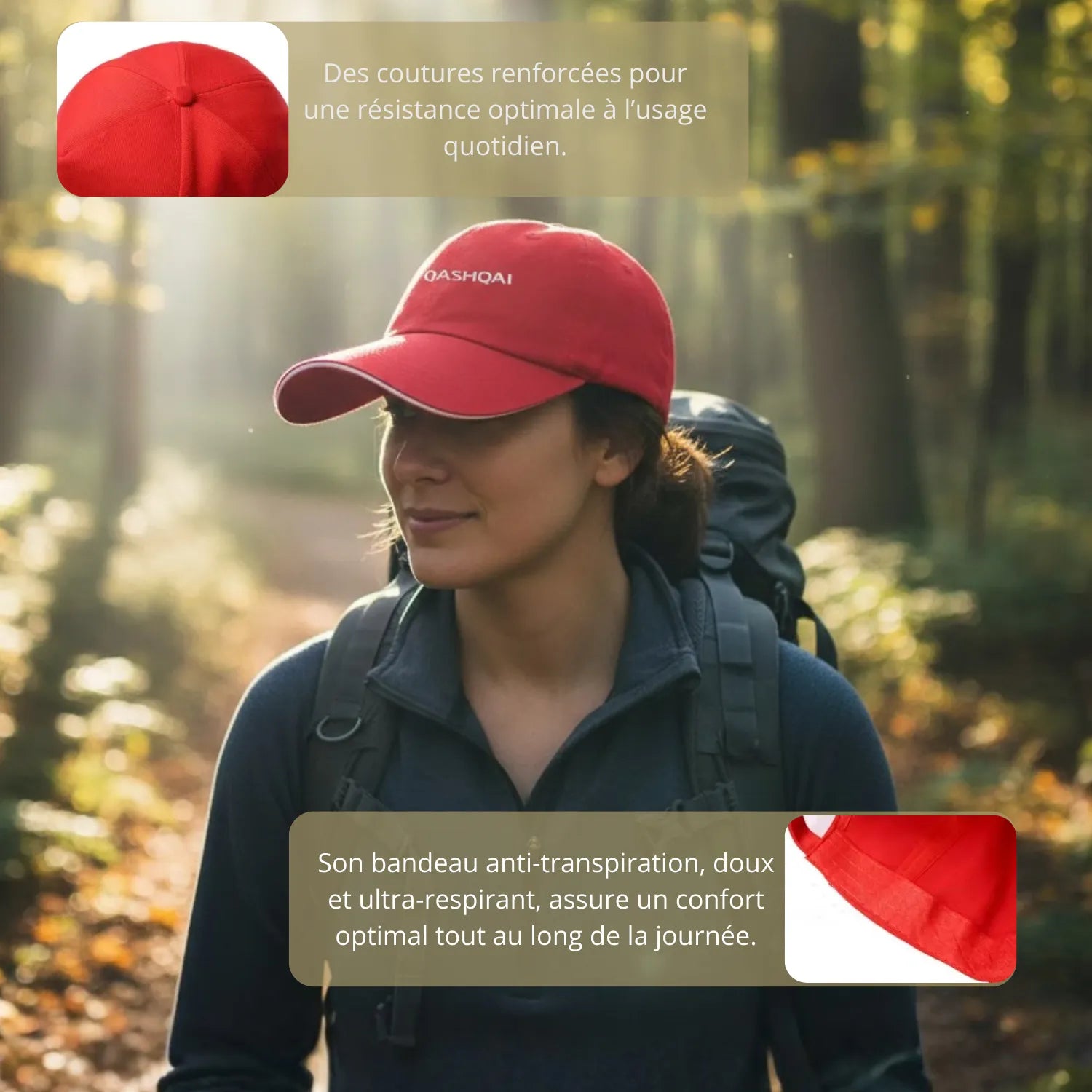 Damen-Sportcap gebogener Schirm