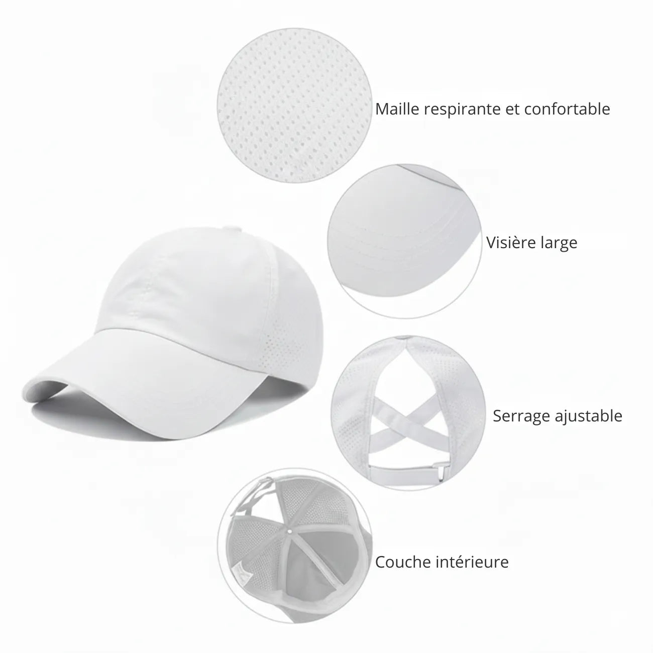 Damen-Golfcap mit Sonnenschutz
