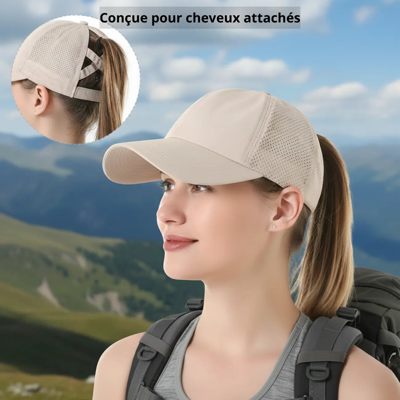 Damen-Golfcap mit Sonnenschutz