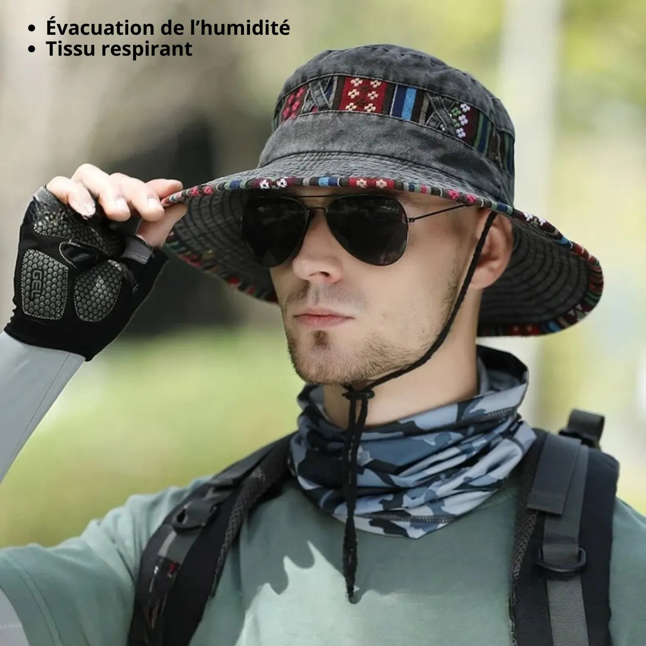 Trekkinghut UV-Schutz Krempe