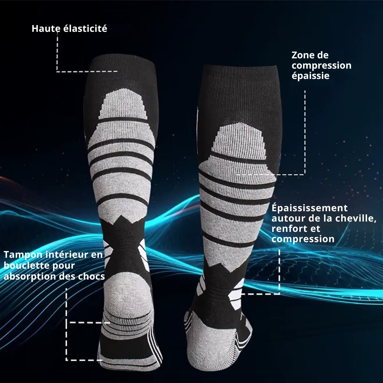 Kompressions-Wandersocken hoch