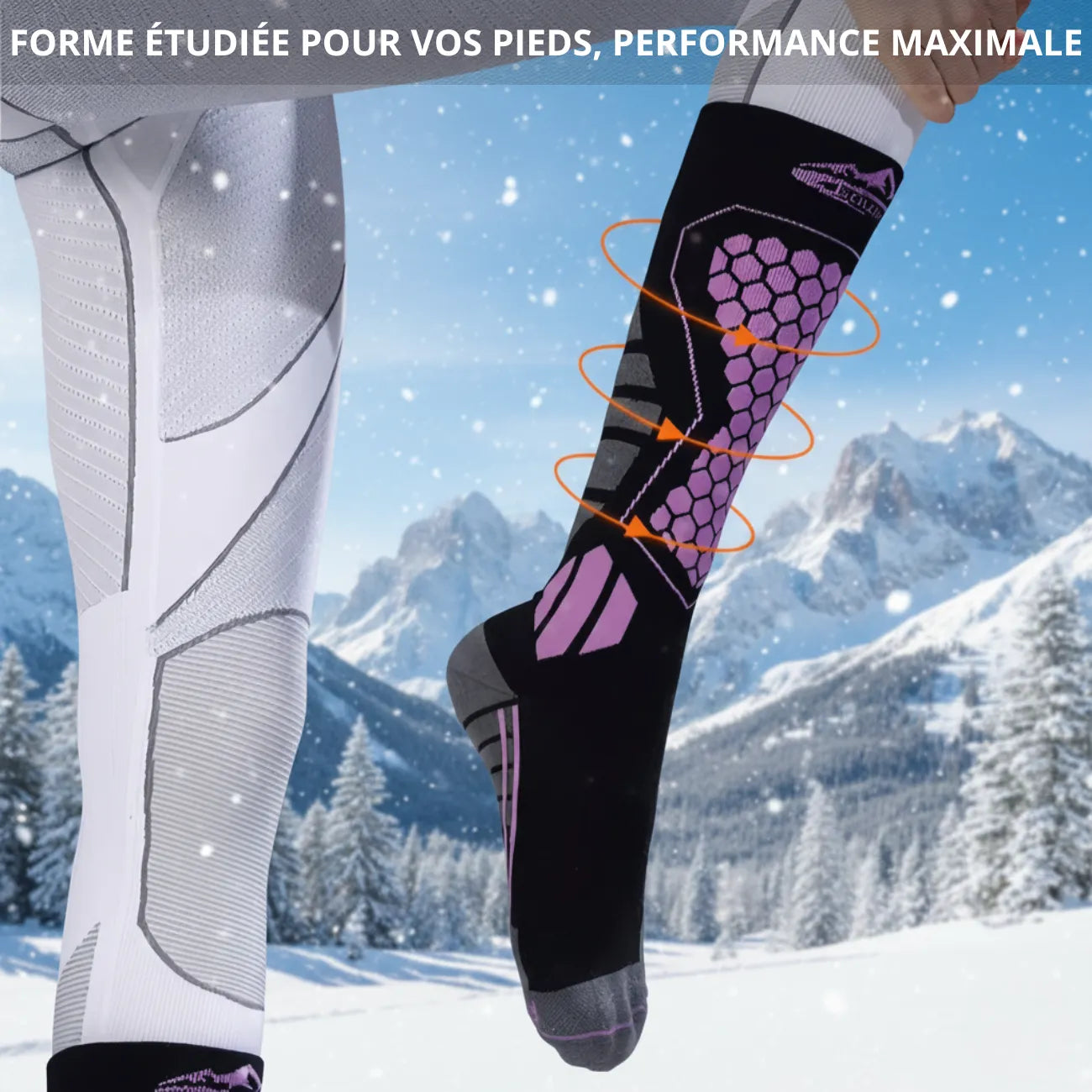 Kompressions-Wandersocken hoch