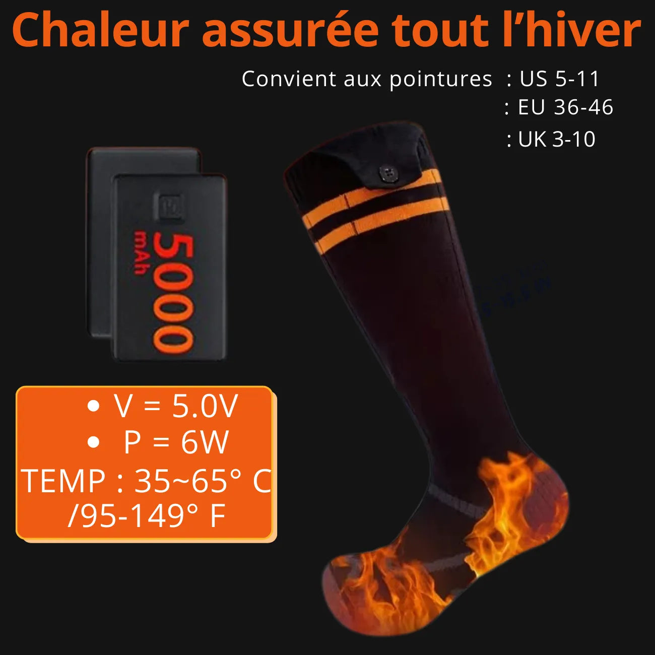 Aufladbare Heiz-Thermosocken | Berggrat