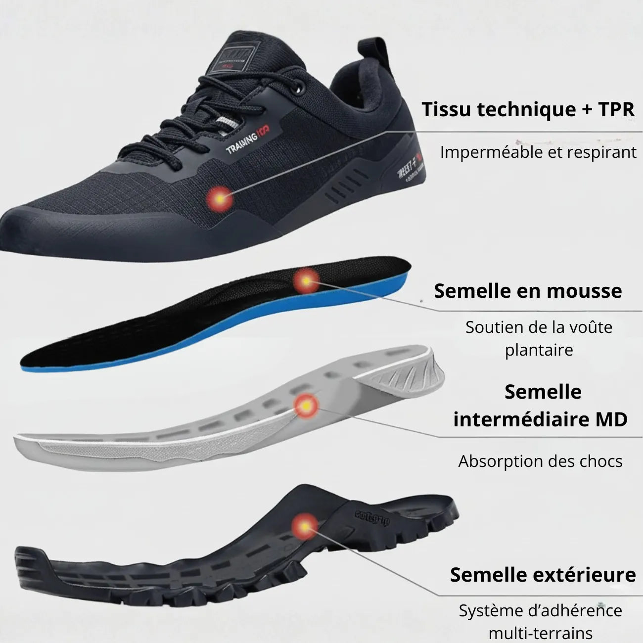 Herren-Bequeme Wanderschuhe