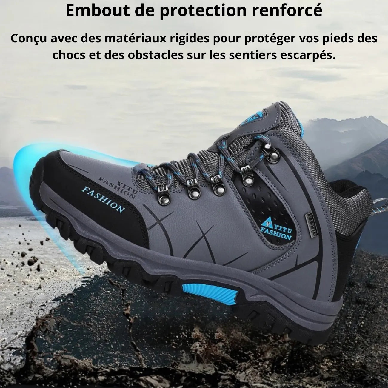 Herren-Leder-Wanderschuhe