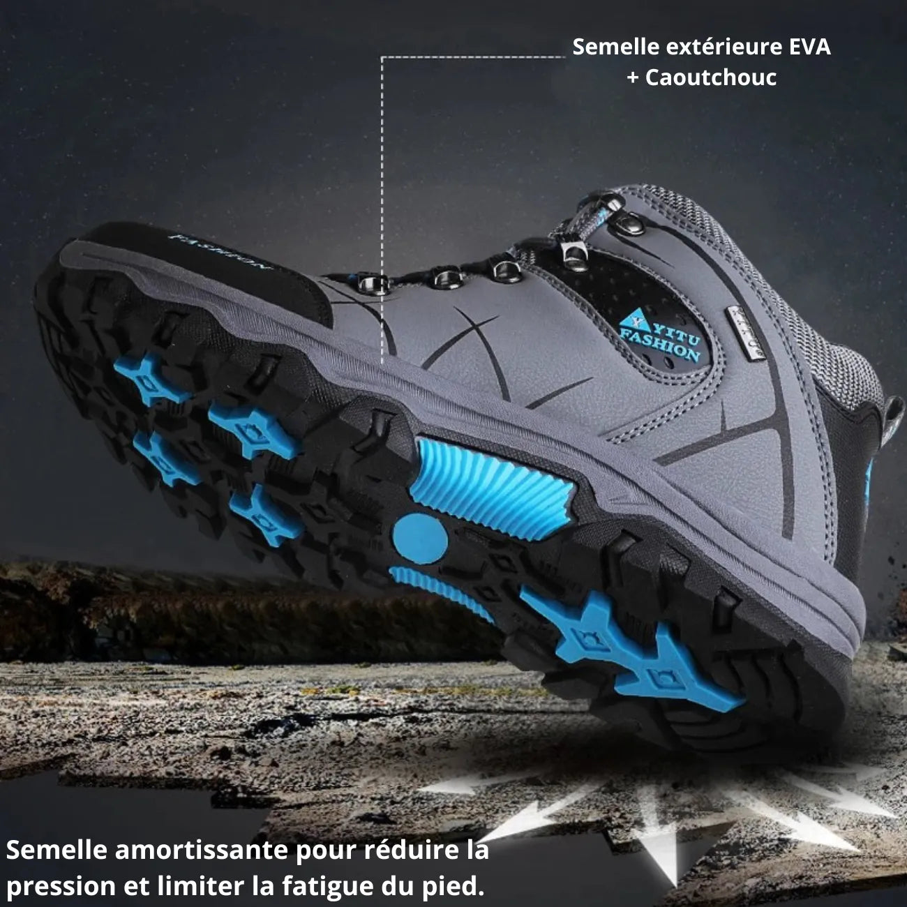 Herren-Leder-Wanderschuhe