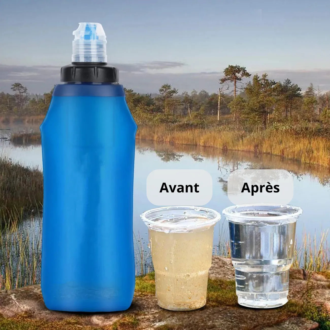 Wanderflasche mit Wasserfilter | Berggrat