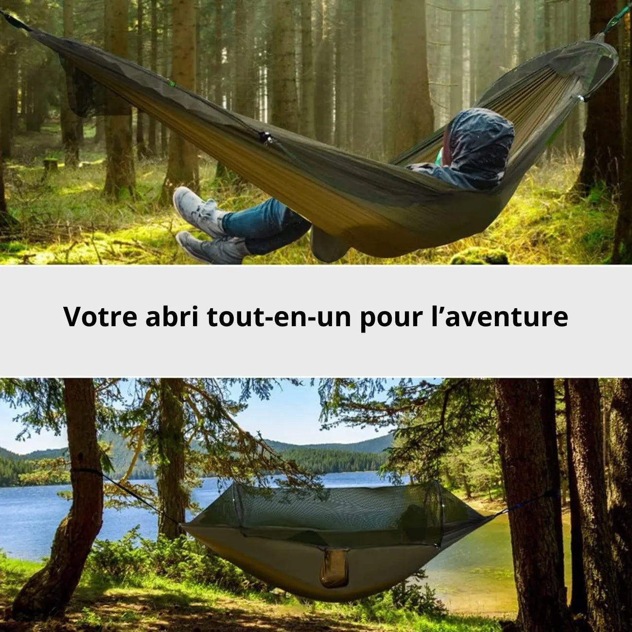 Camping-Hängematte mit Moskitonetz | Berggrat