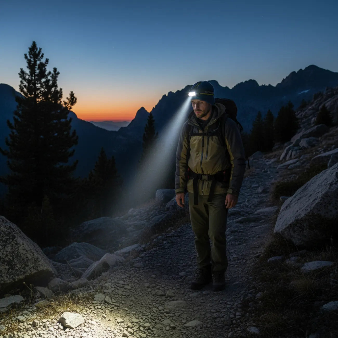 Wiederaufladbare LED-Stirnlampe