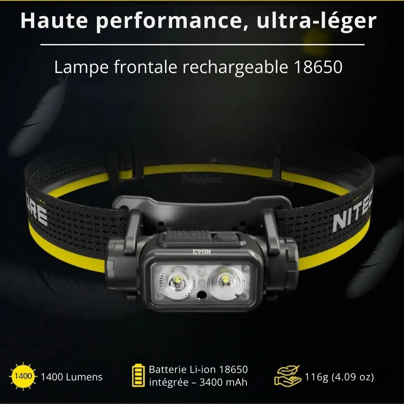 Wiederaufladbare LED-Stirnlampe