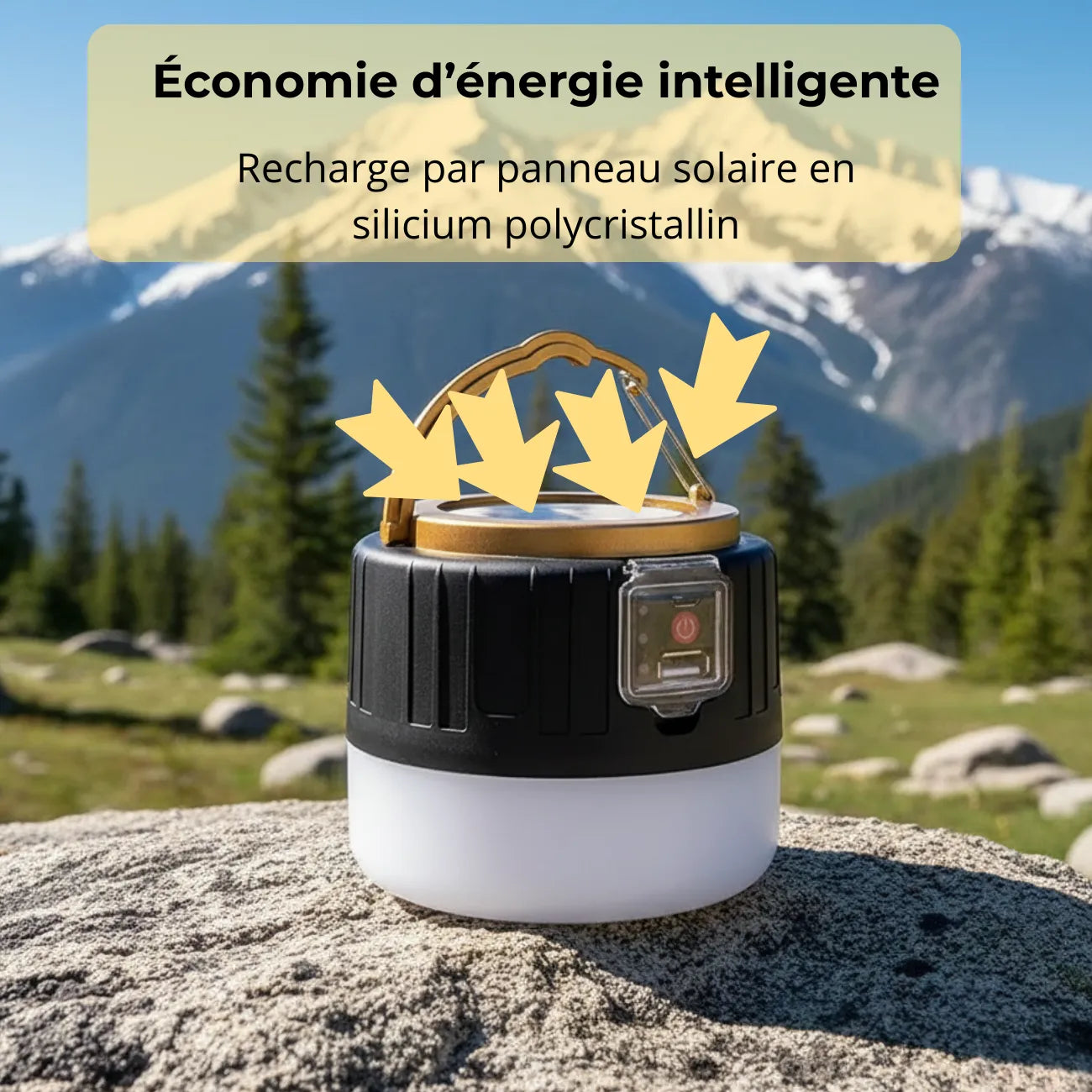 Solar-USB-Campingleuchte | Berggrat