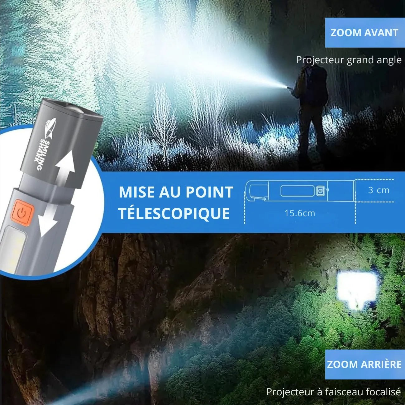 Aufladbare LED-Taschenlampe