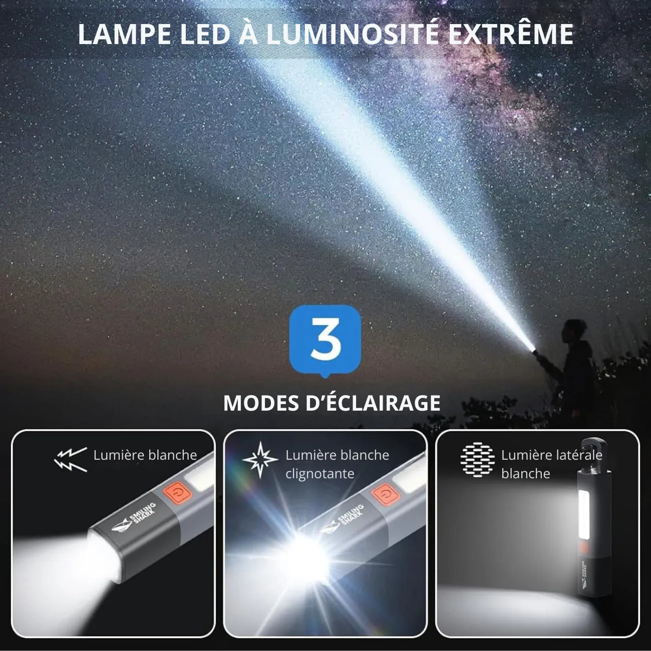 Aufladbare LED-Taschenlampe