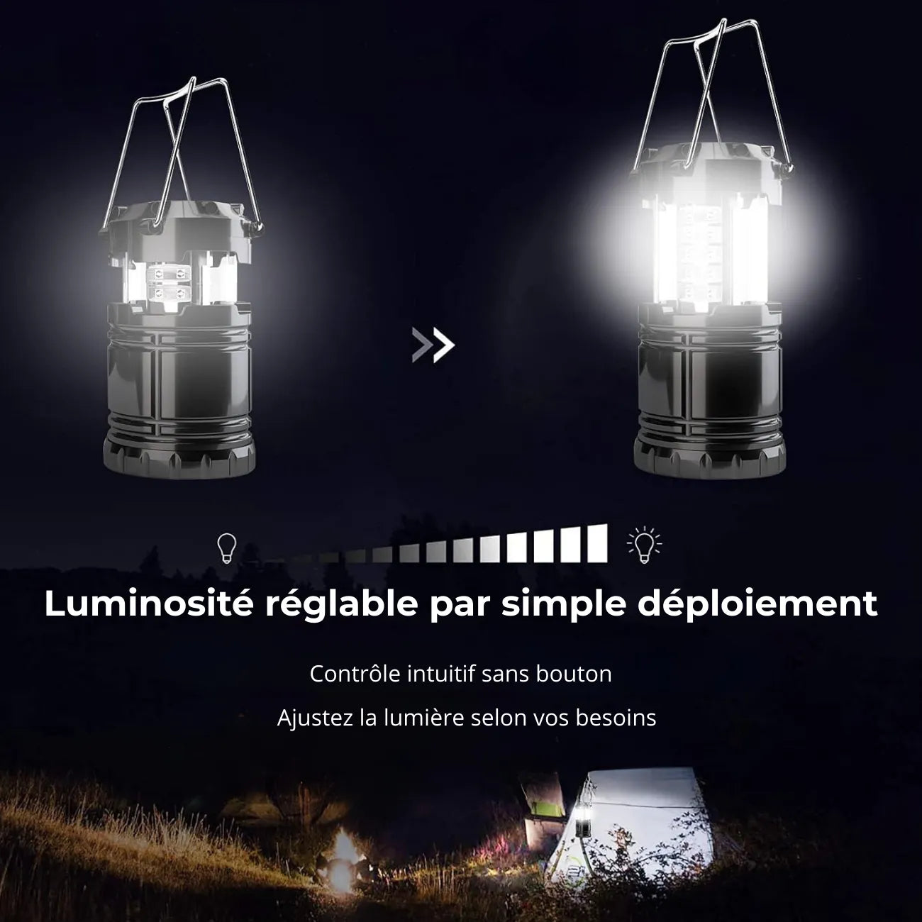 Campingleuchte mit 360°-Licht