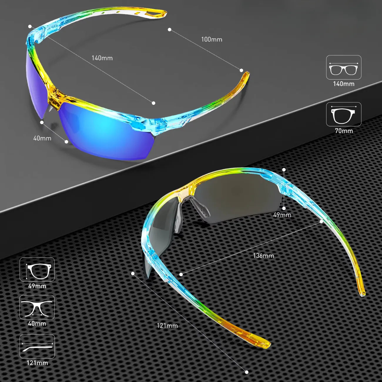 Sport-Sonnenbrille hoher Schutz | Berggrat