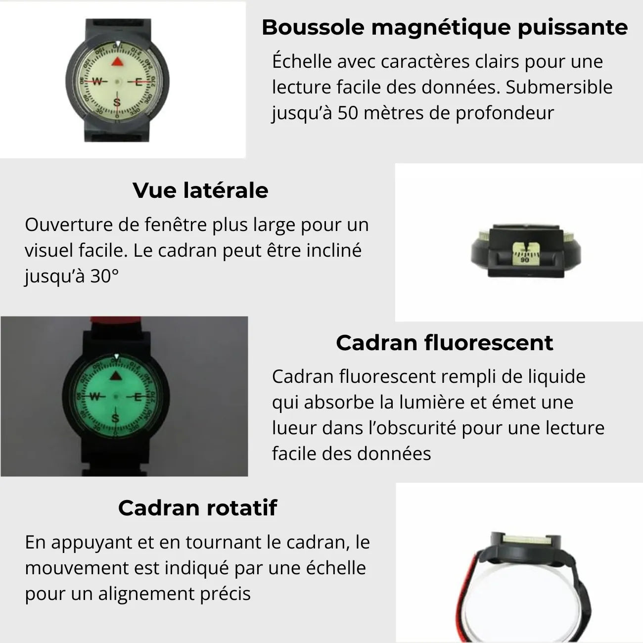 Armband-Kompassuhr für Outdoor | Berggrat
