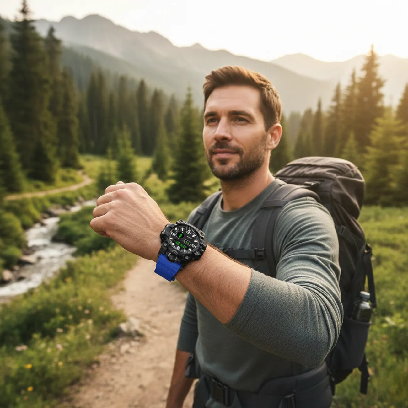 Herren-Outdoor-Trekkinguhr