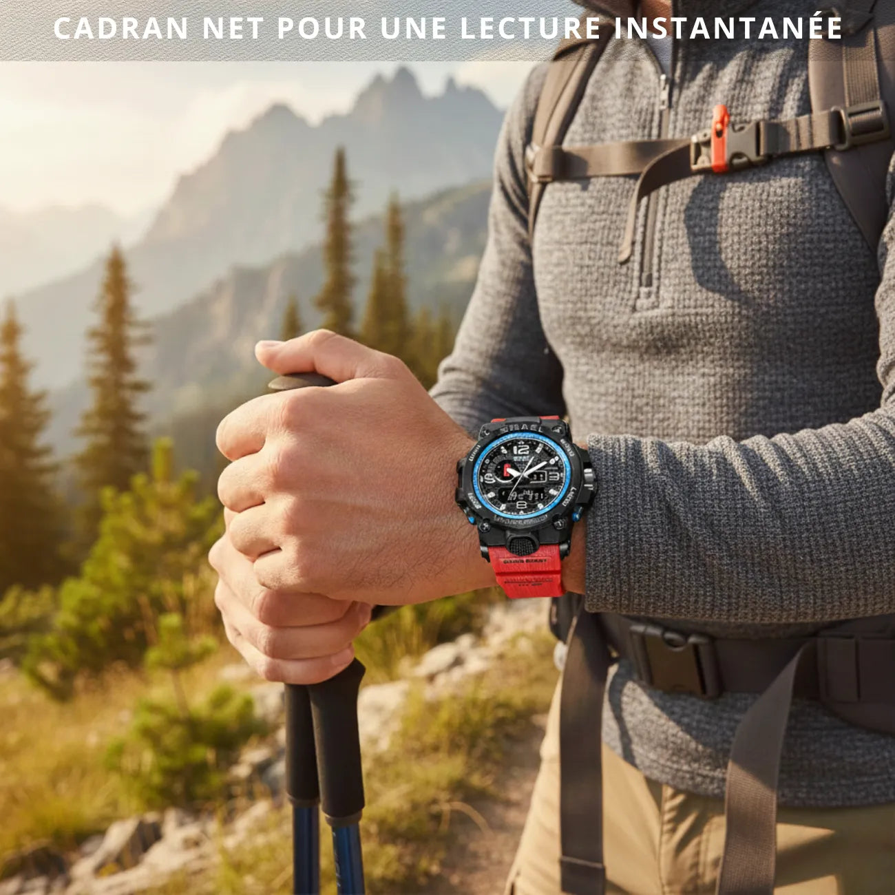 Digitale Wanderuhr für die Berge