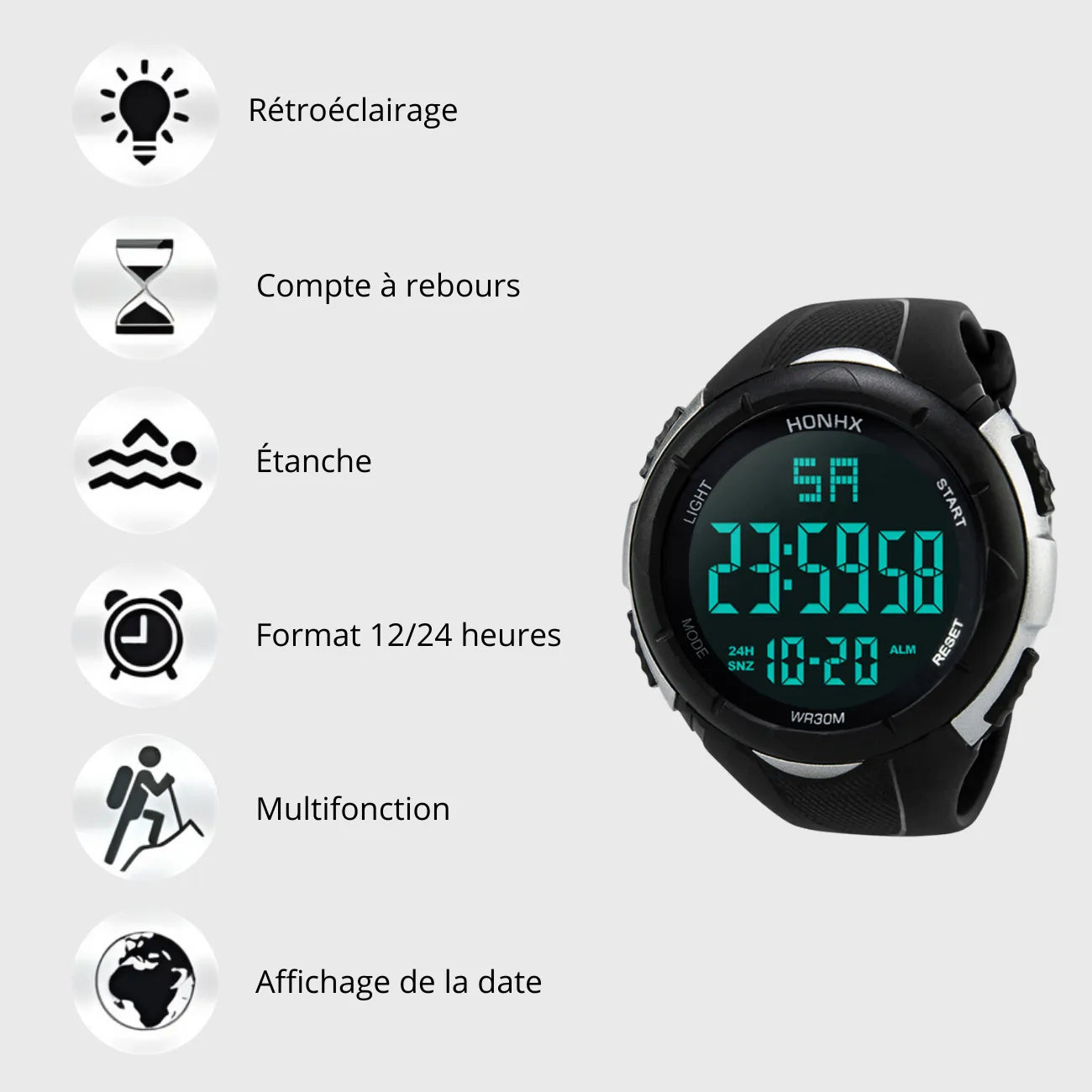Digitale Trekkinguhr Bergsport | Berggrat