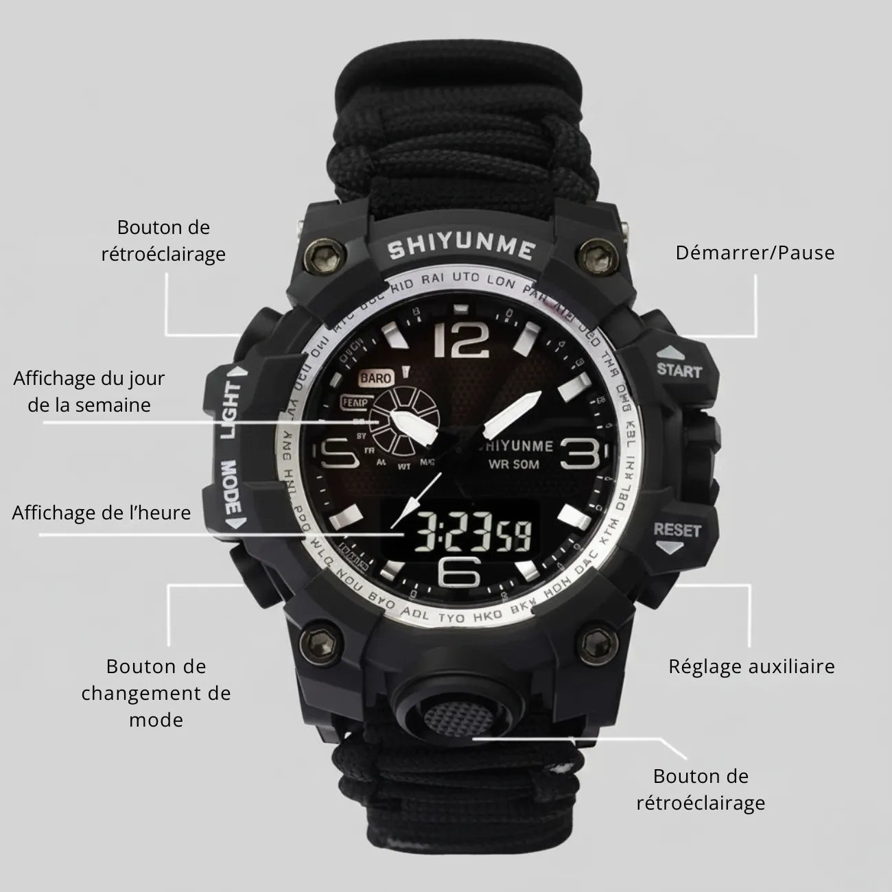 Taktische Outdoor-Uhr Militär | Berggrat