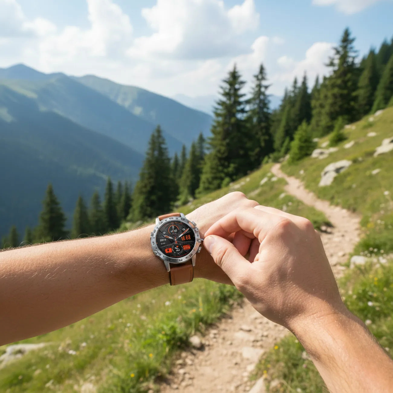 Outdoor-Smartwatch mit Telefon | Berggrat
