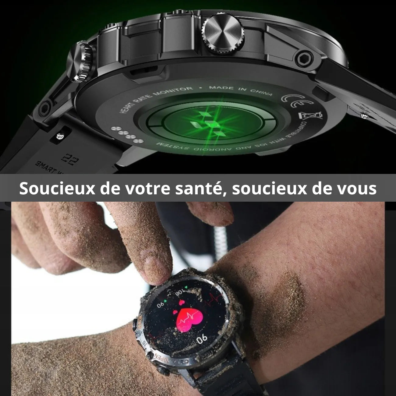 Outdoor-Smartwatch mit Telefon | Berggrat