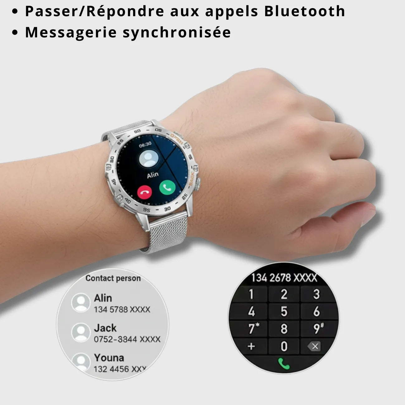Trekking-Smartwatch Edelstahl | Berggrat