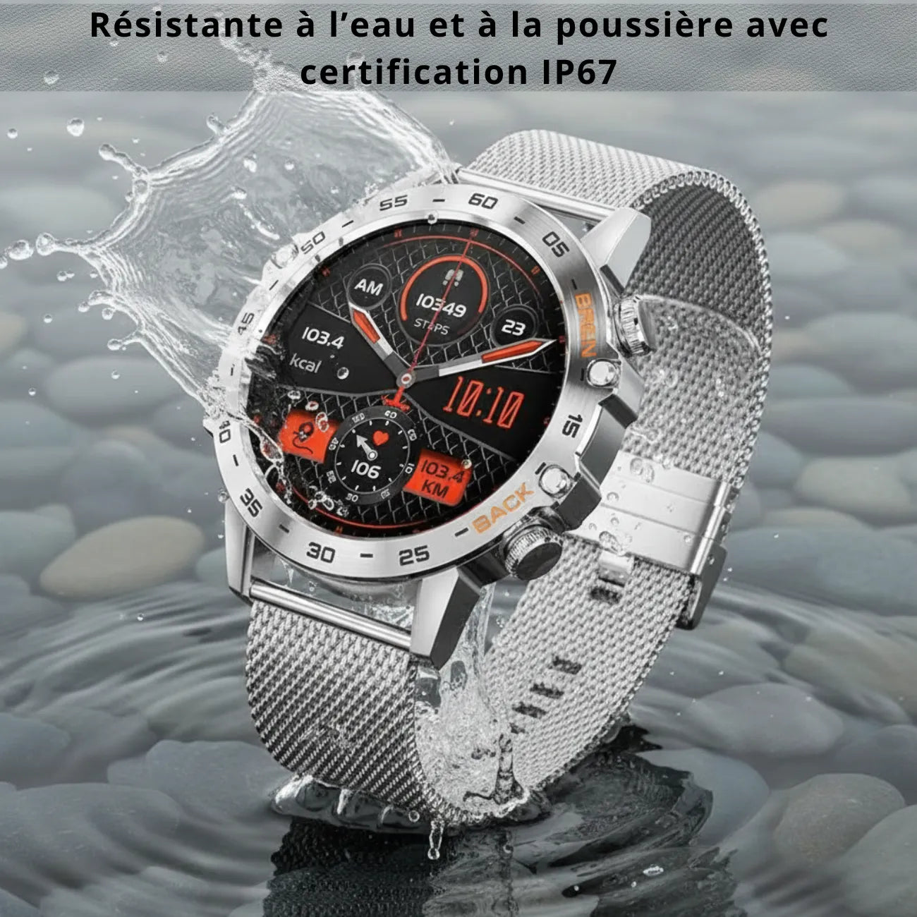 Trekking-Smartwatch Edelstahl | Berggrat