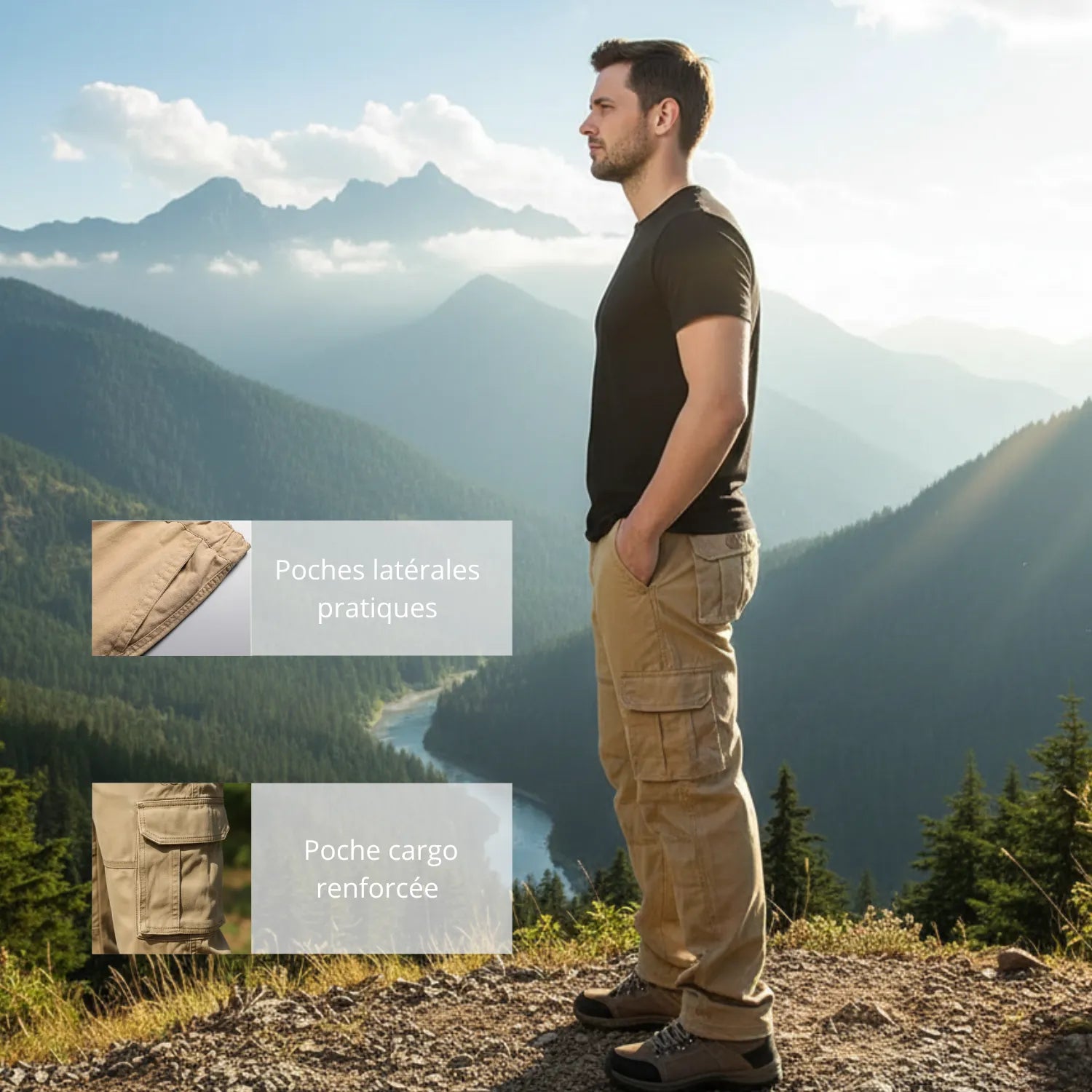 Herren Cargohose aus Baumwolle