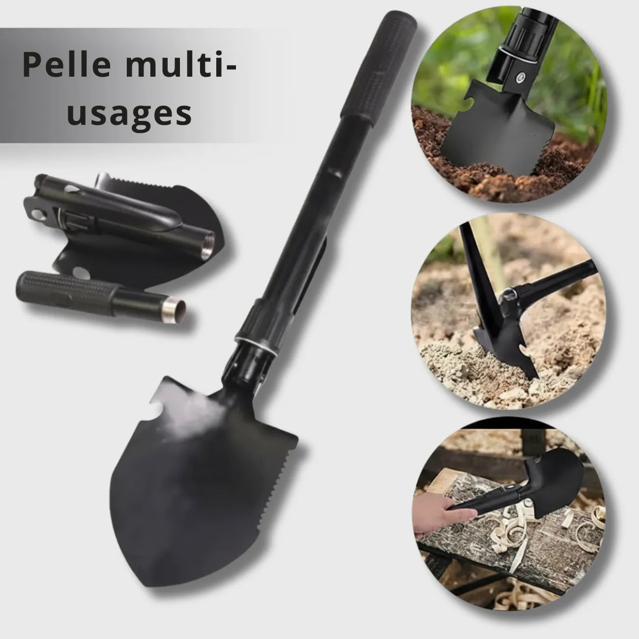 Militär-Klappspaten mit Pickel | Berggrat