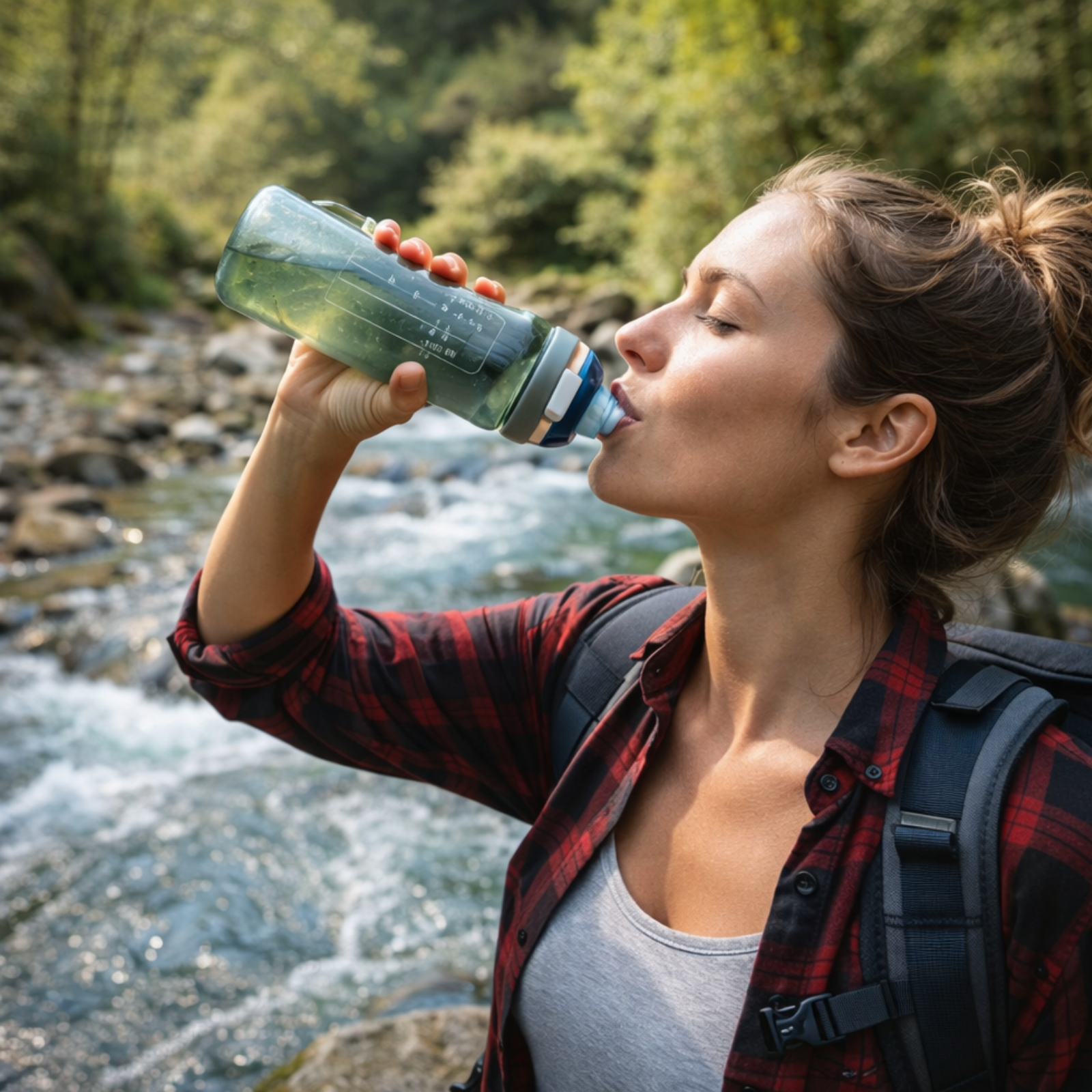 Wander-Trinkflasche mit Filter | Berggrat