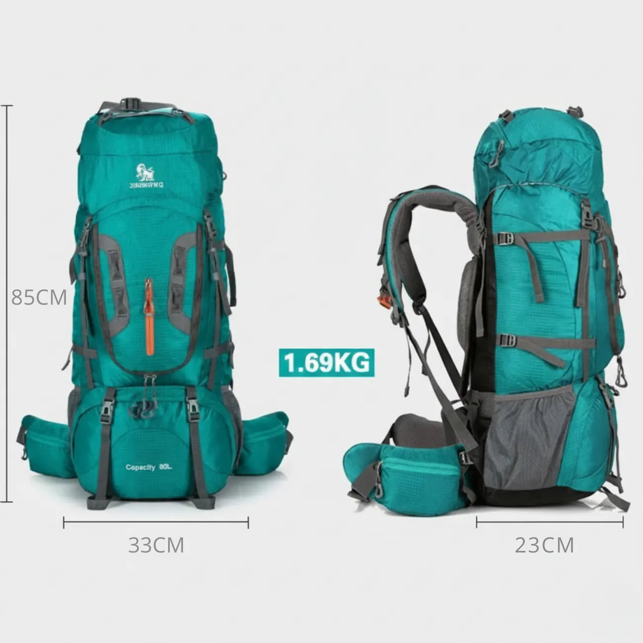 Wasserdichter Wanderrucksack 80L