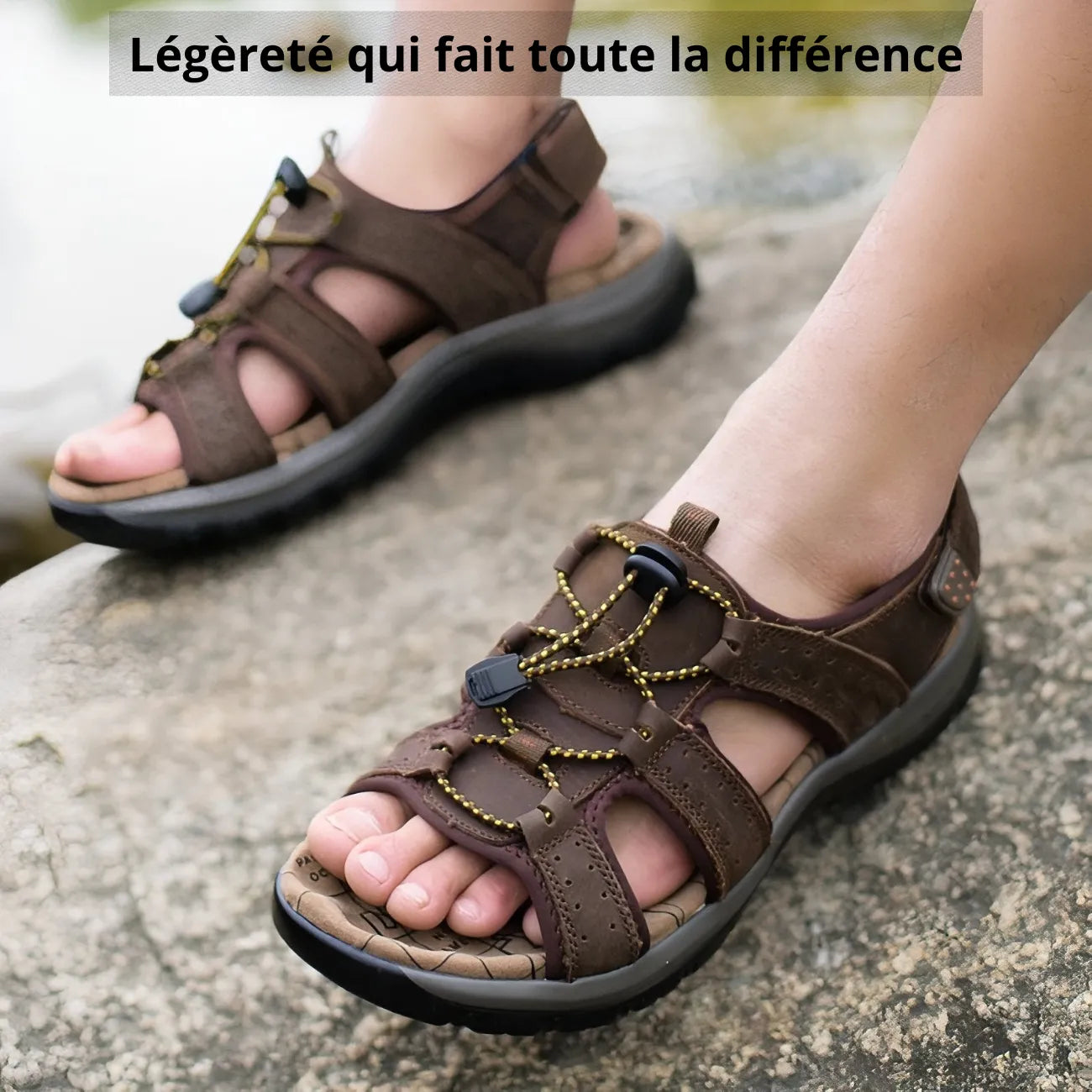 Leder-Sandalen mit Steinschutz | Berggrat