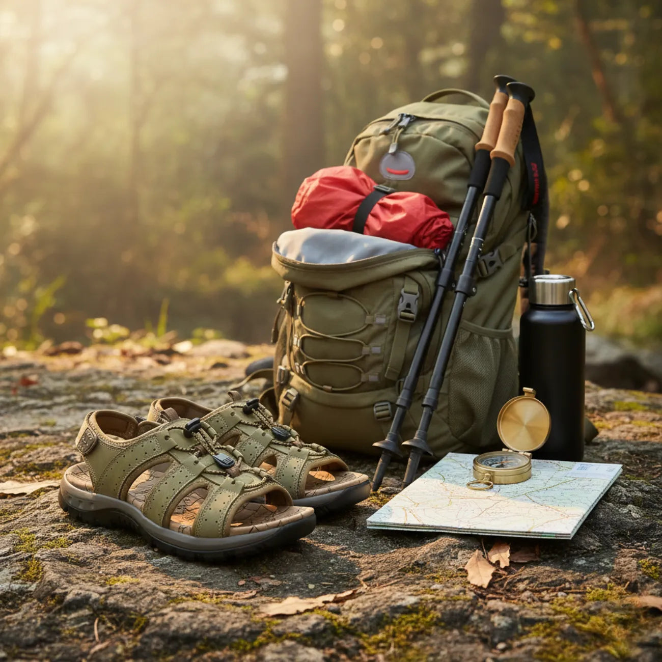 Leder-Sandalen mit Steinschutz | Berggrat