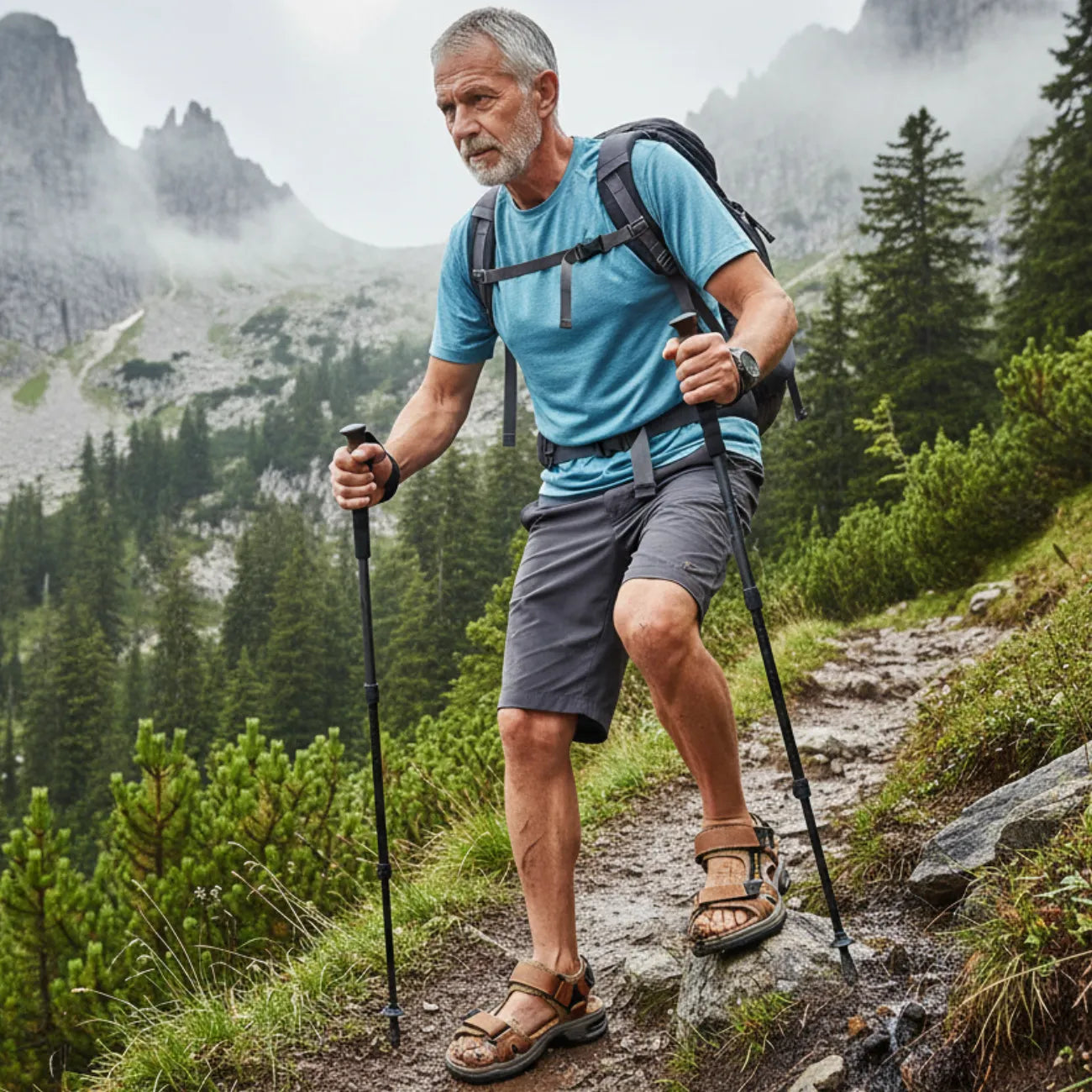Herren Leder-Wandersandalen