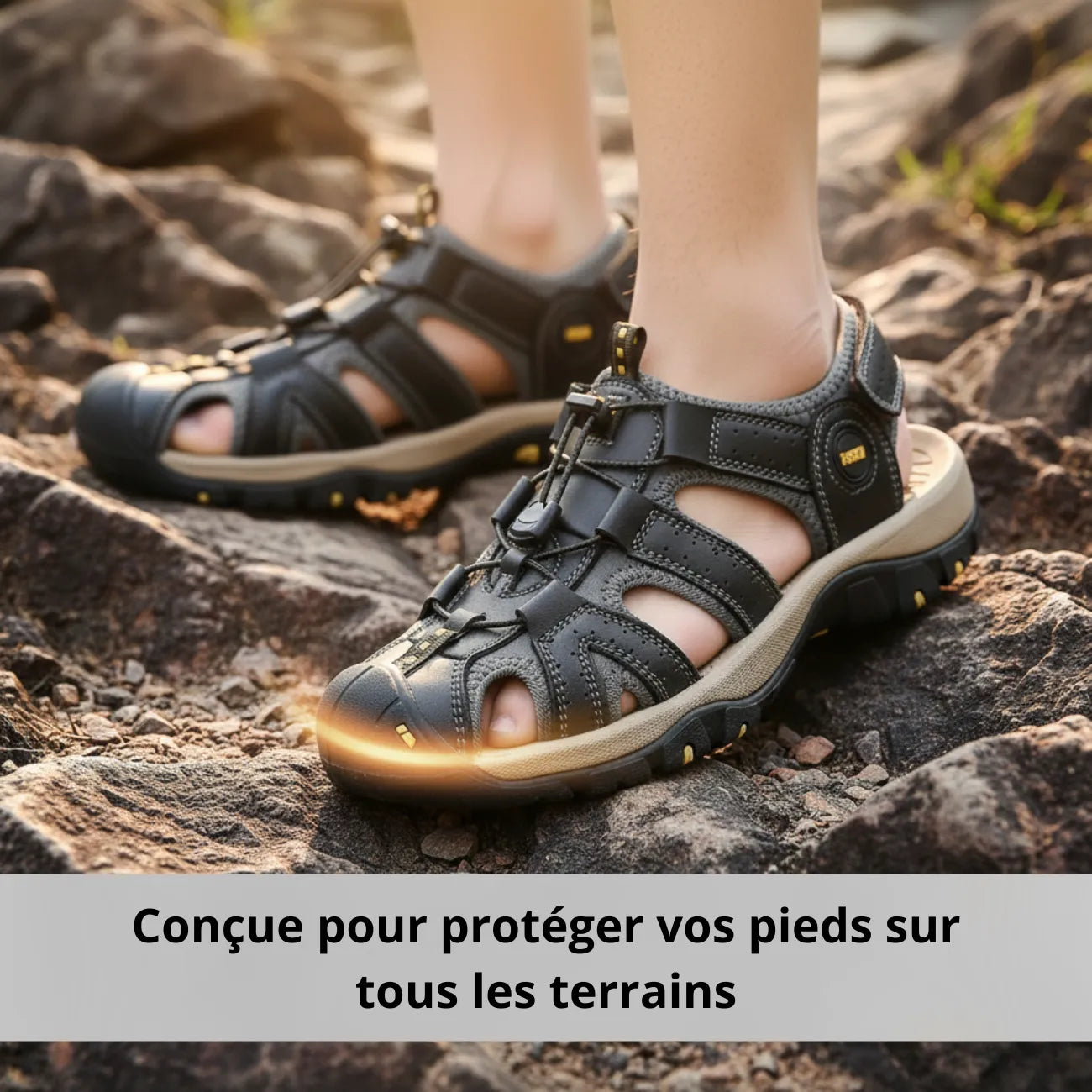 Herren Leder-Trekkingsandalen | Berggrat