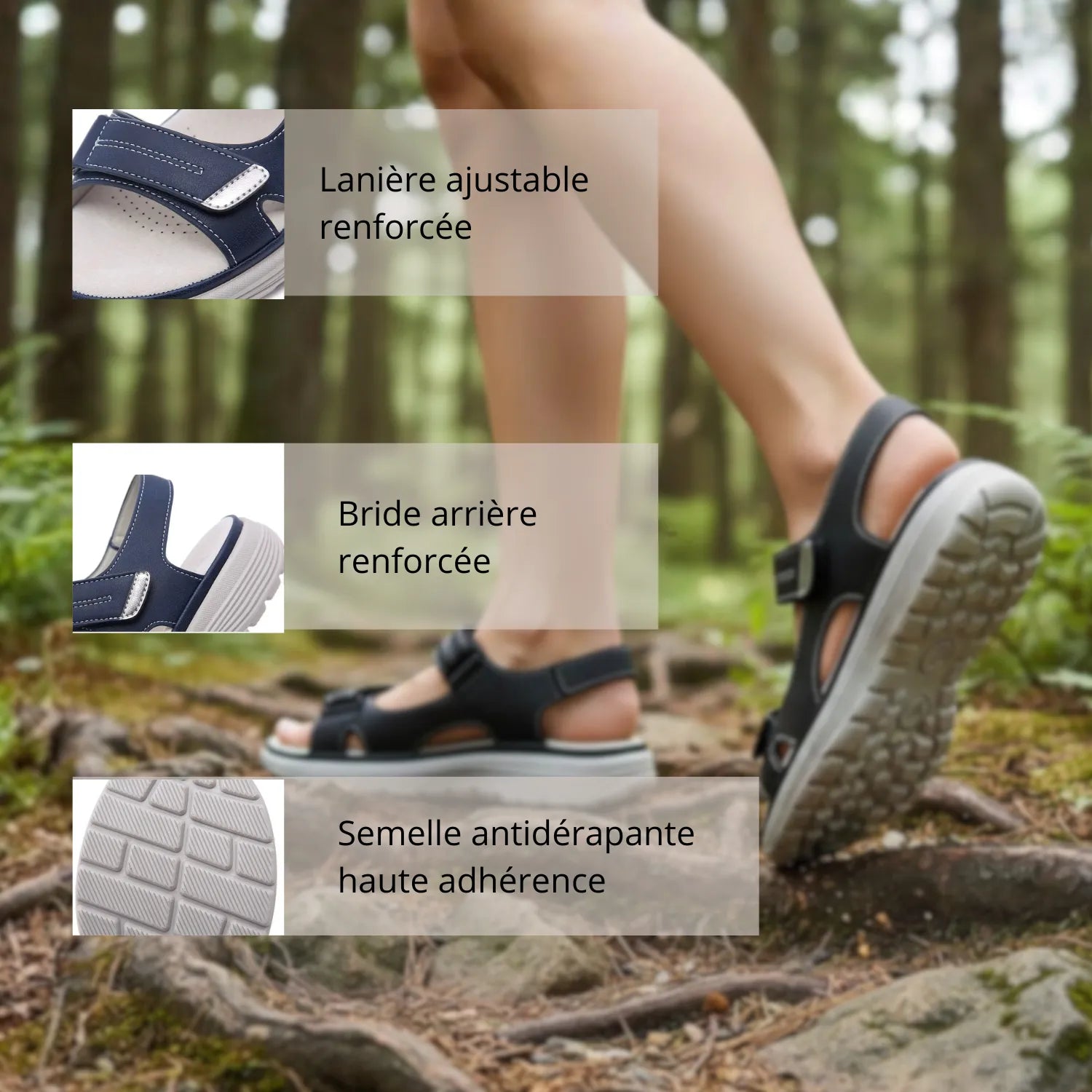 Damen Wandersandalen Keilabsatz | Berggrat