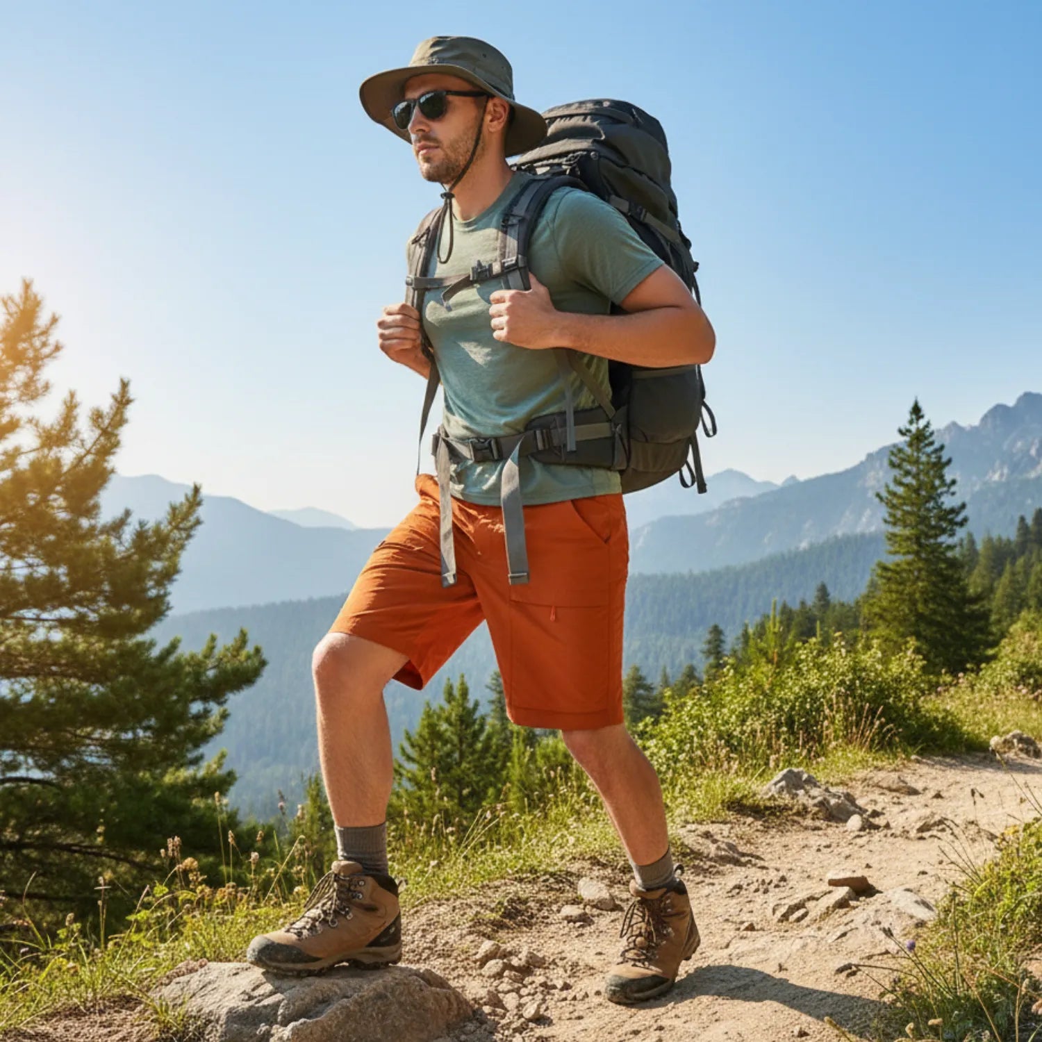 Herren-Robuste Wandershorts