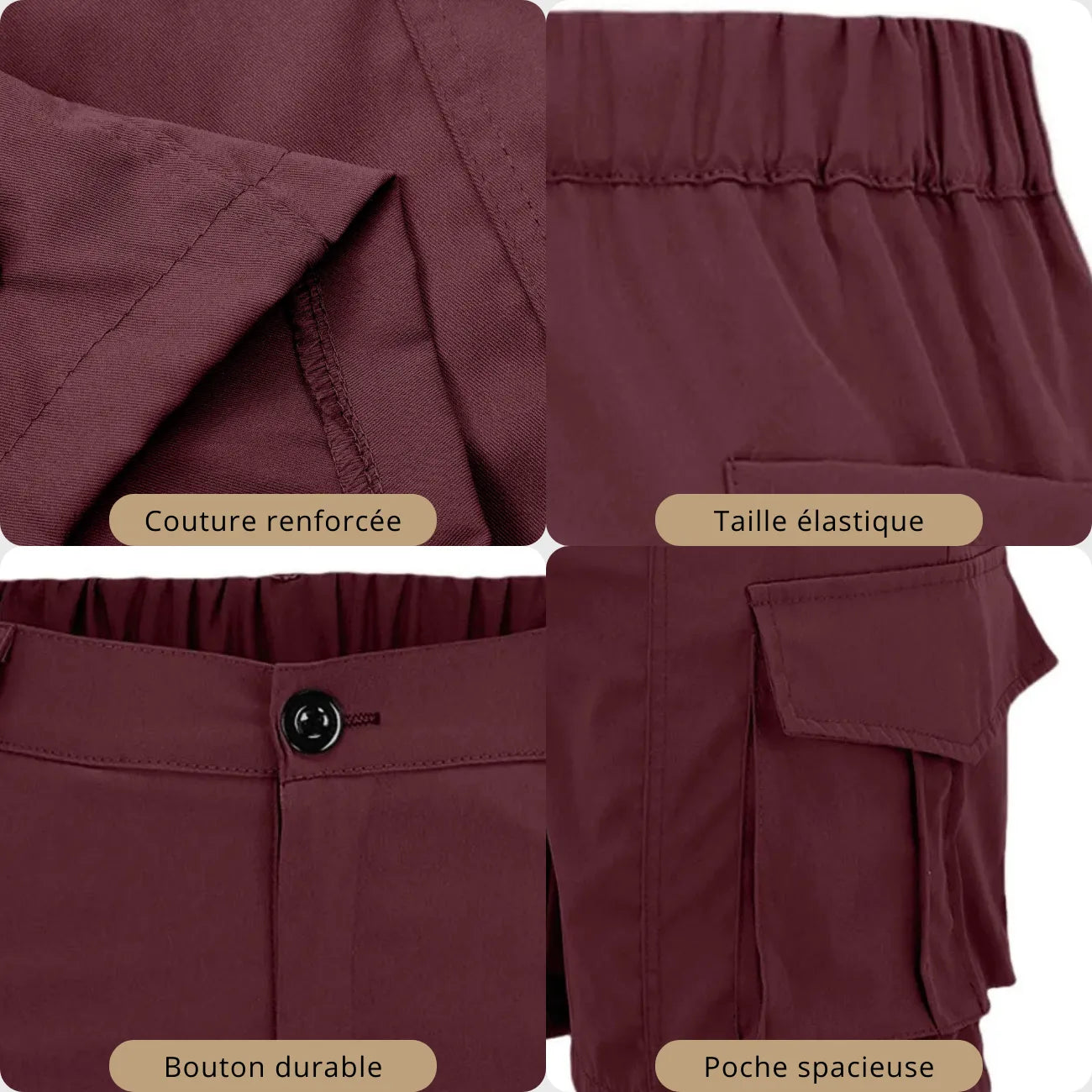 Damen Cargo-Wandershorts Stretch