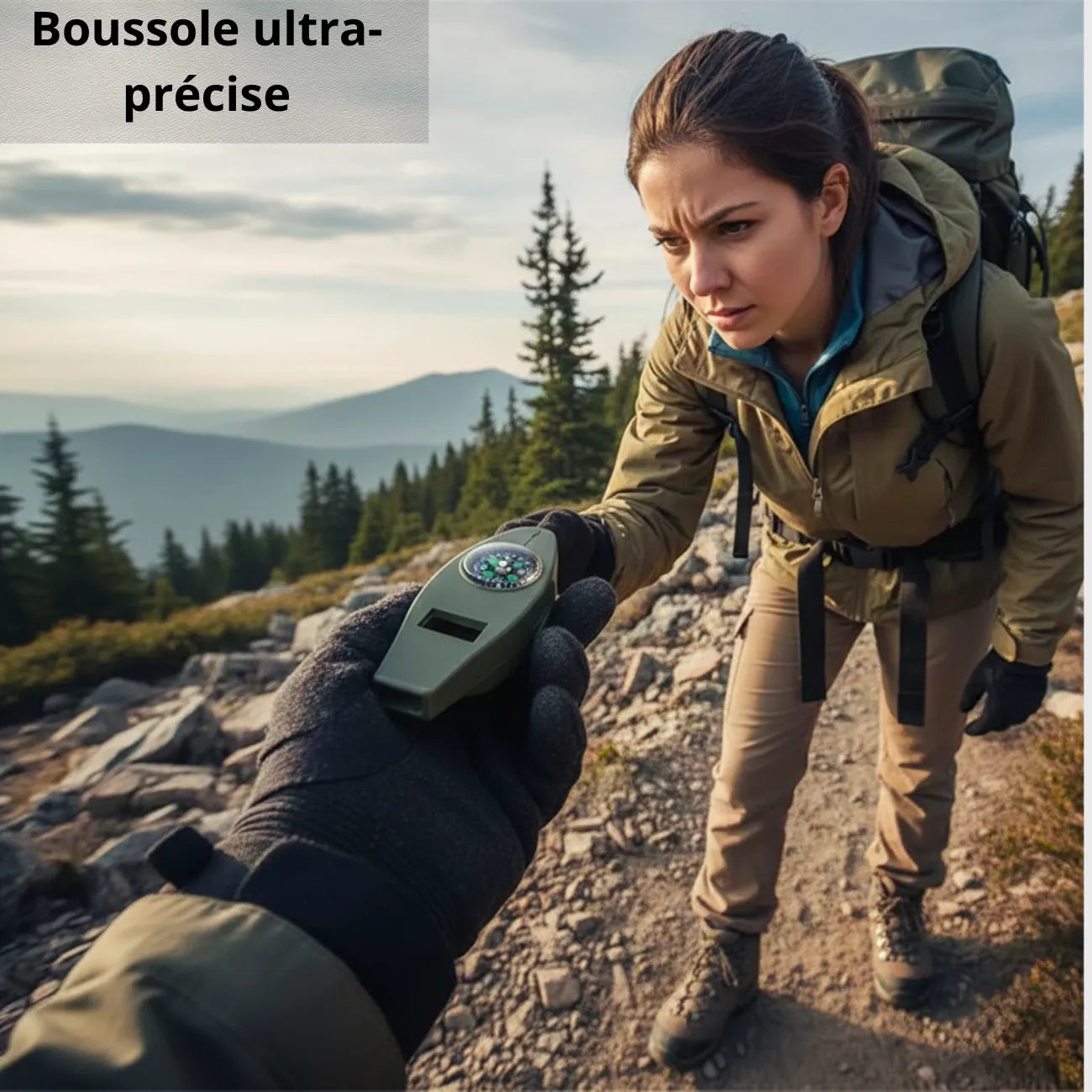 Pfeife mit Kompass 4-in-1 | Berggrat