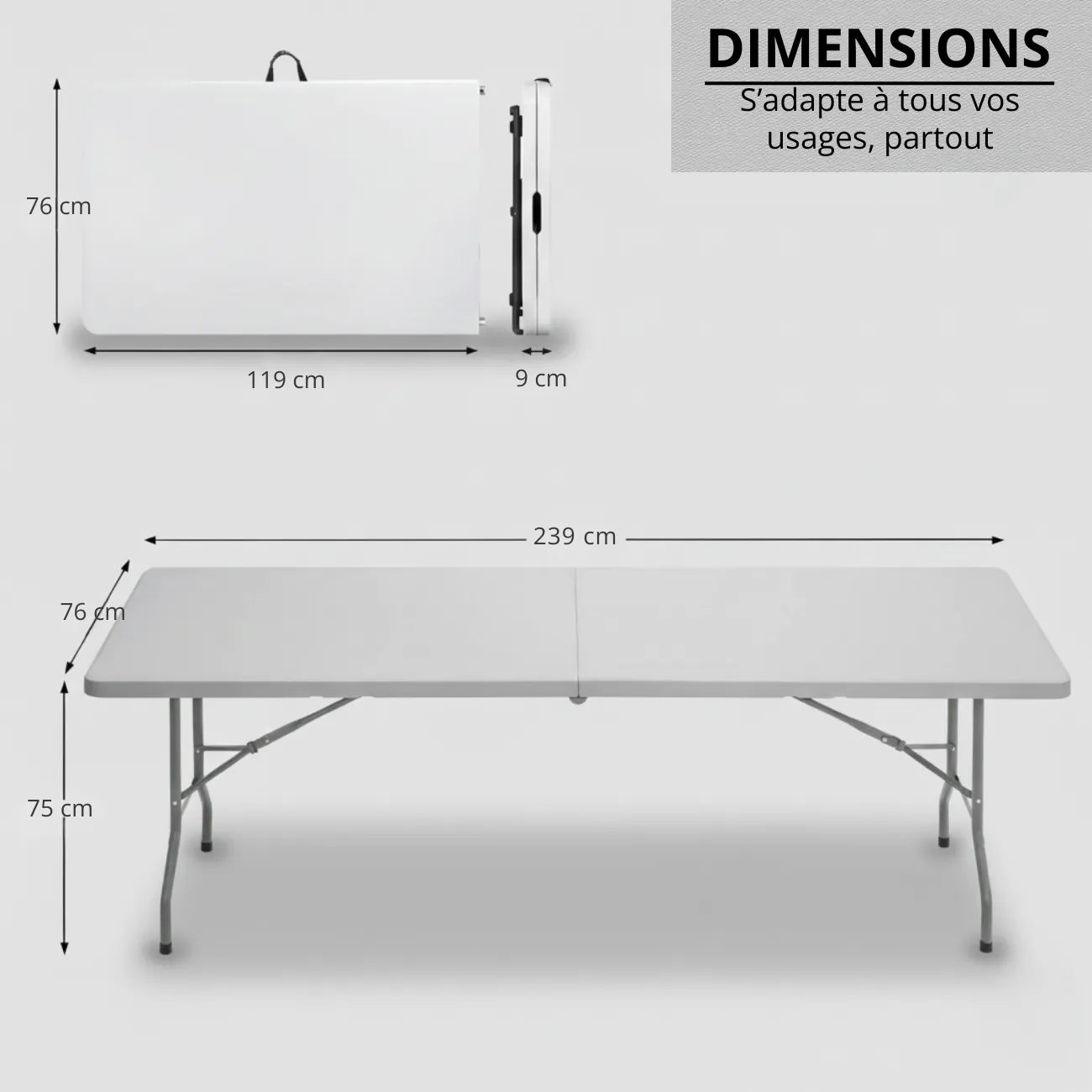 Faltbarer Kunststofftisch