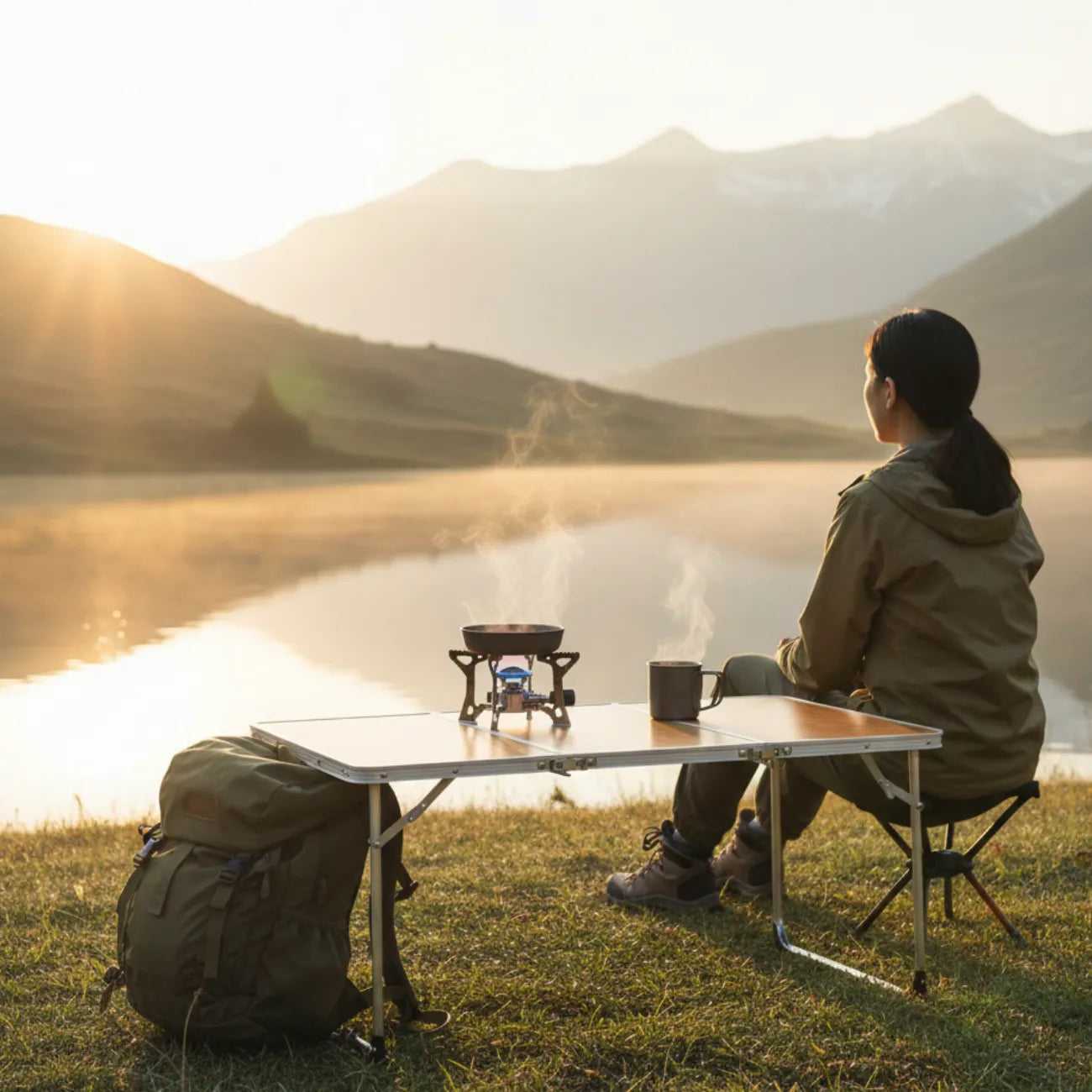 Faltbarer Bambus-Campingtisch | Berggrat
