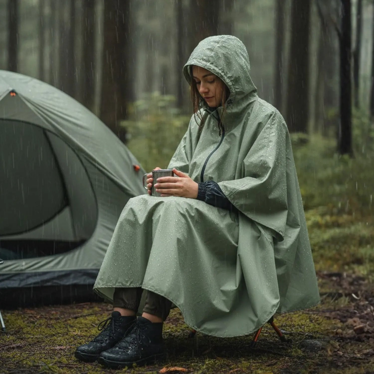 Faltbare Regenjacke für Damen